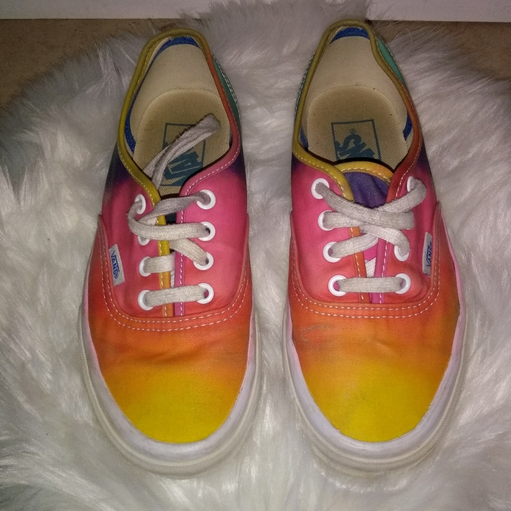Colorful Multi Colored Rainbow Vans